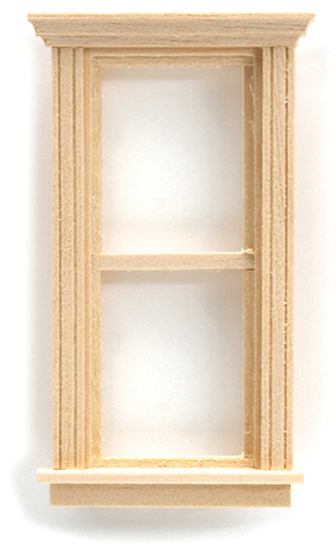 Dollhouse Miniature 1/2" Scale: Traditional Pediment Window